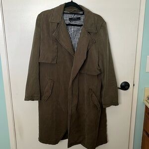 Zara olive trench coat
